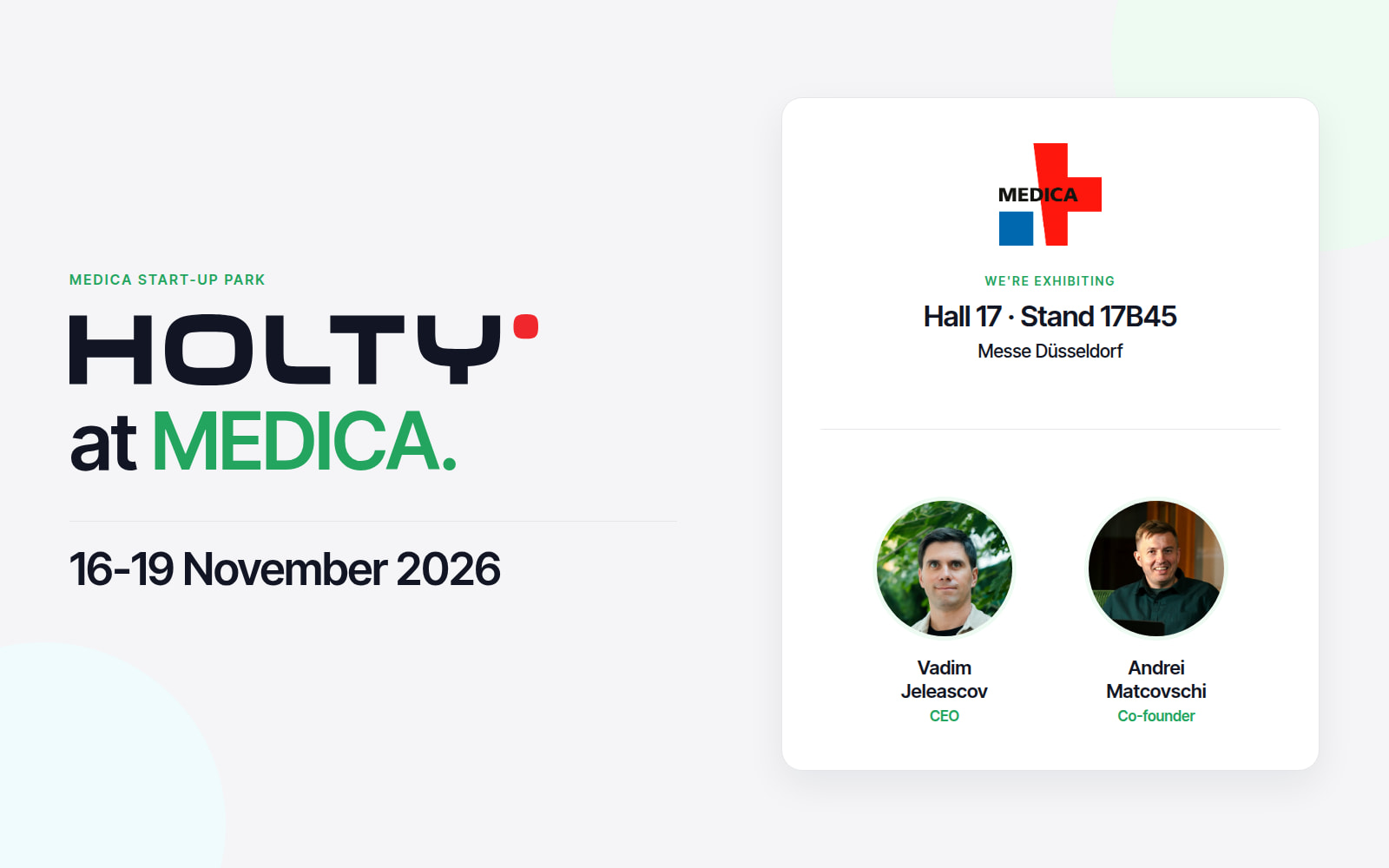 Holty at MEDICA 2026: Growth Solutions for Healthcare